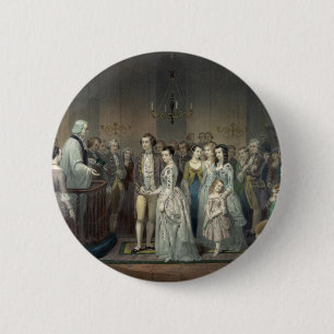 Wedding of George Washington button