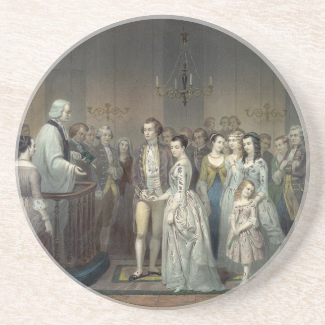 Wedding of George Washington coaster (Front)