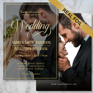 Wedding of Photos Double-Sided Invitation
