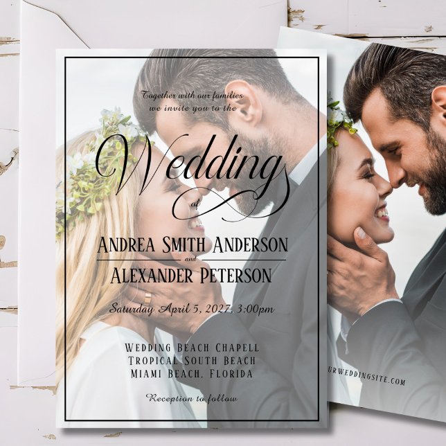 Wedding of Photos Double-Sided Invitation (Creator Uploaded)