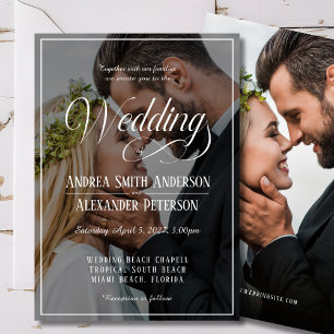 Wedding of Photos Double-Sided Invitation