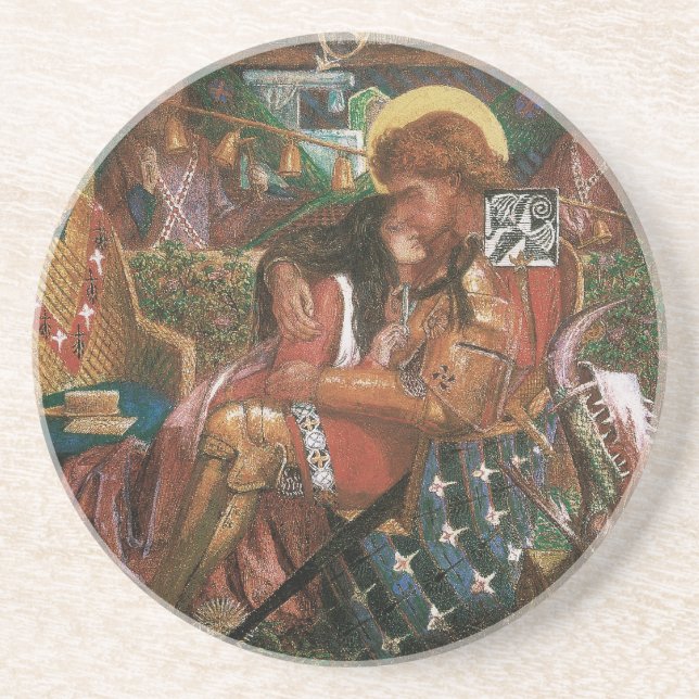 Wedding of St George, Princess Sabra by Rossetti Coaster (Front)