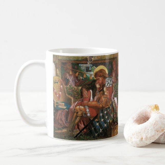 Wedding of St George, Princess Sabra by Rossetti Coffee Mug (With Donut)