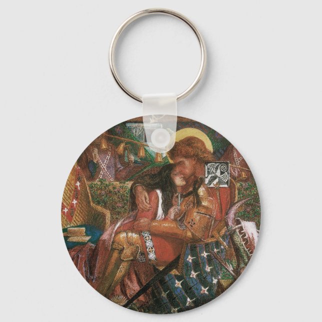 Wedding of St George, Princess Sabra by Rossetti Key Ring (Front)