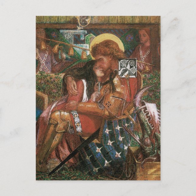 Wedding of St George, Princess Sabra by Rossetti Postcard (Front)