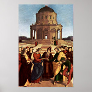 Wedding of the Virgin by Raffael Poster
