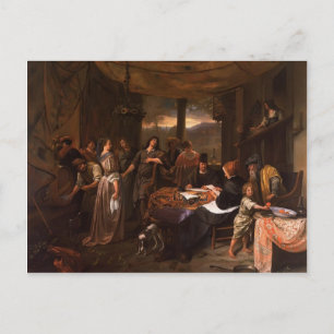 Wedding of Tobias and Sarah by Jan Steen Postcard