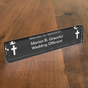 Wedding Officiant Desk Nameplate
