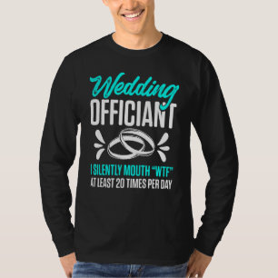 Wedding Officiant Mouth Internet Ordained Minister T-Shirt