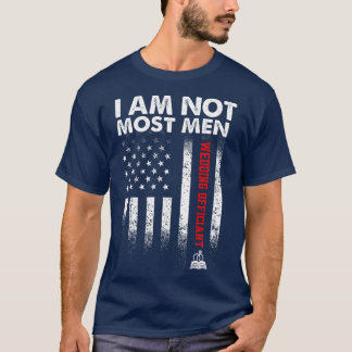 Wedding Officiant Plans Flag Internet Ordained T-Shirt