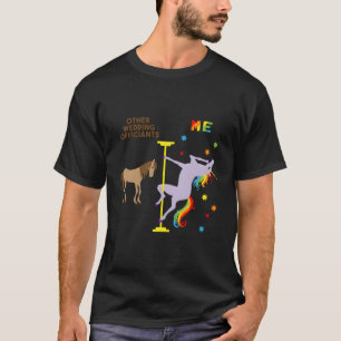 Wedding Officiant Thank You Rainbow Unicorn T-Shirt