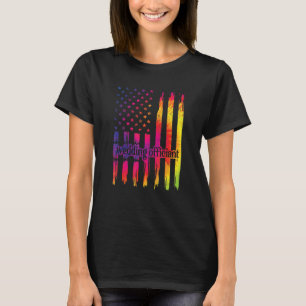 Wedding Officiant Us Flag Wedding Officiating T-Shirt