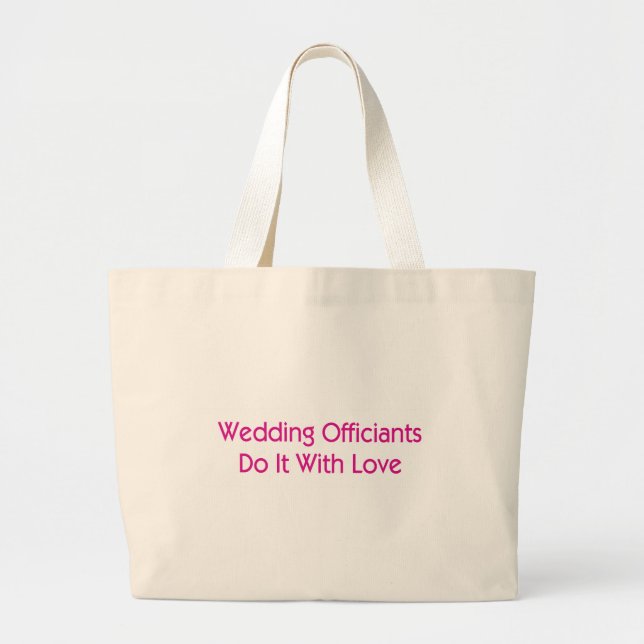 Wedding Officiants Large Tote Bag (Front)