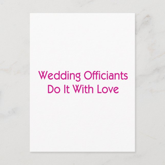 Wedding Officiants Postcard (Front)