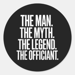 Wedding Offigovernment Agencynt Marriage The Man Classic Round Sticker