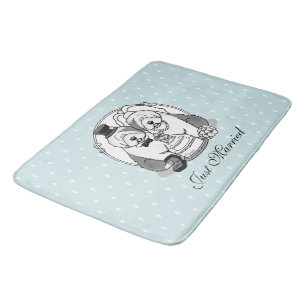 Wedding Old English Sheepdogs Bride Groom Grey 1 Bath Mat