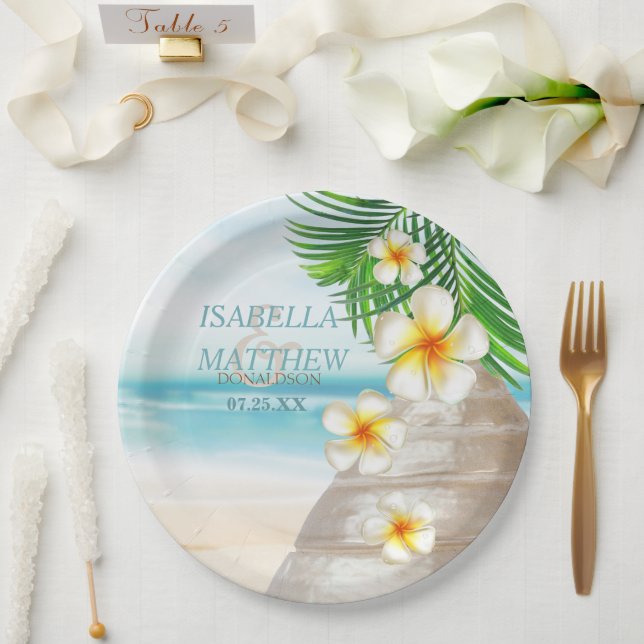 Wedding on the Beach Paper Plate (Wedding)