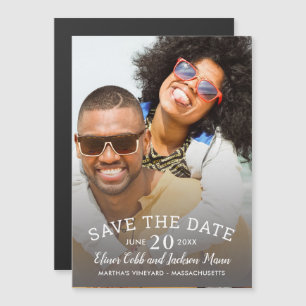 Wedding One Photo Save the Date Magnet