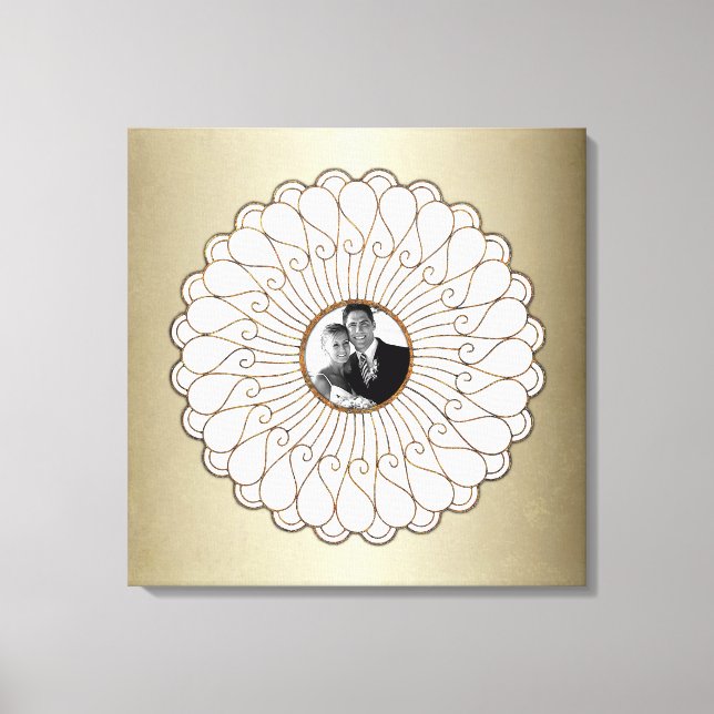 Wedding Or Anniversary Custom Photo Personalised Canvas Print (Front)