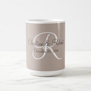 Wedding or anniversary monogrammed cup