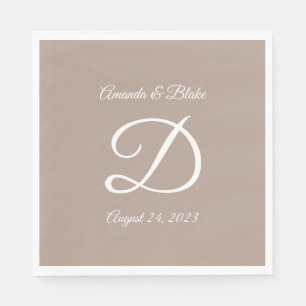 Wedding or anniversary paper napkin