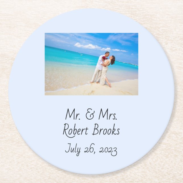 Wedding or anniversary personalised coasters (Front)