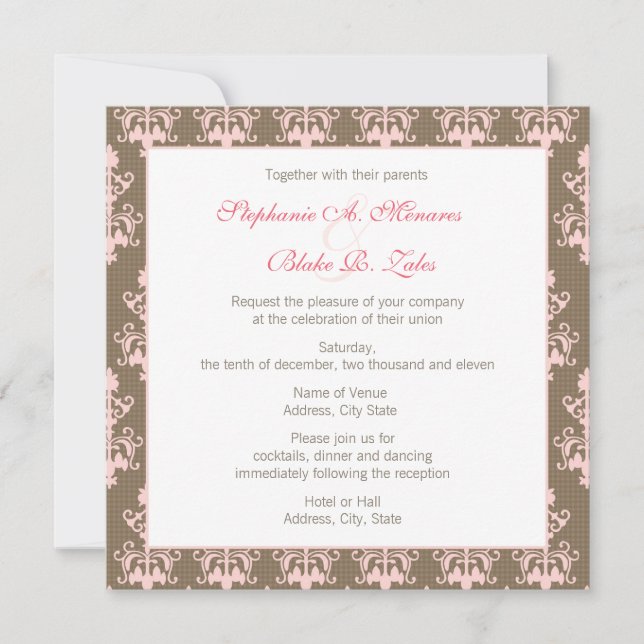 Wedding or Bridal Shower Invitation (Front)