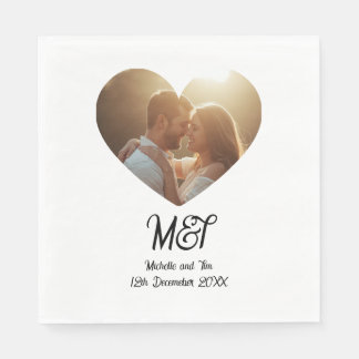 Wedding or engagement personalised napkins