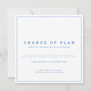 Wedding or event change of plan postponed save the save the date