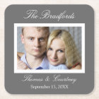 Wedding or Special Event Photo Coasters - Grey