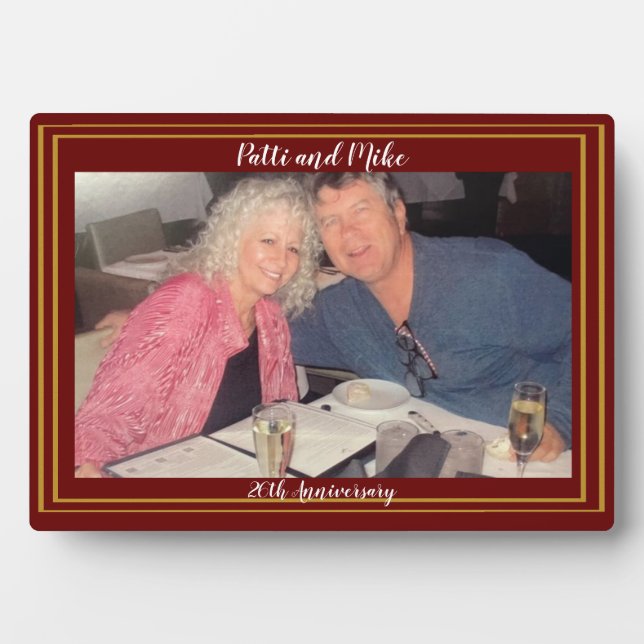 Wedding or special photo easel with dates plaque (Front)