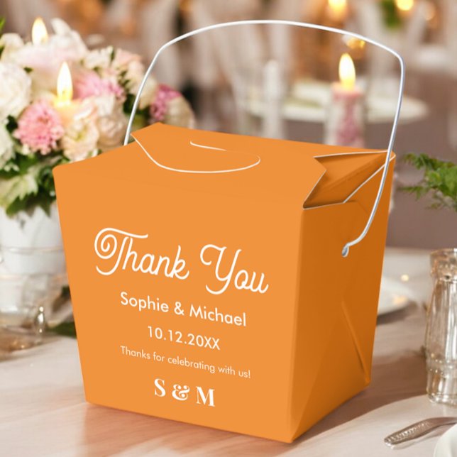 Wedding Orange Fall Bride Groom  Favour Box (Creator Uploaded)