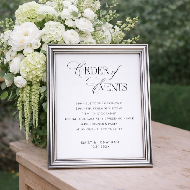 Wedding Order of Events Poster (Creator Uploaded)