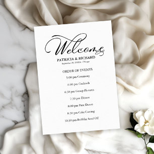 Wedding Order of Events Timeline Schedule Programme