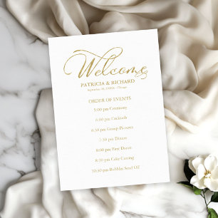 Wedding Order of Events Timeline Schedule Programme