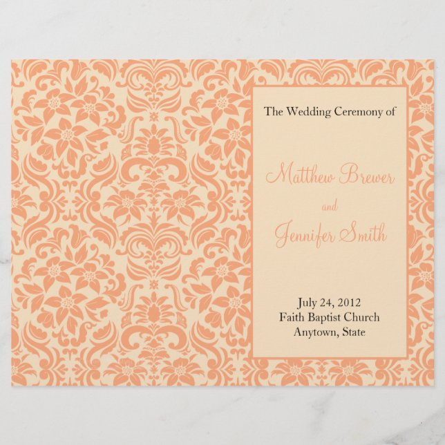 Wedding Order of Service and Ceremony Program (Front)