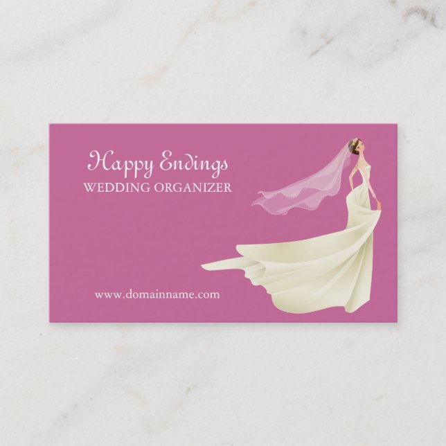Wedding Organiser Business Card Template (Front)