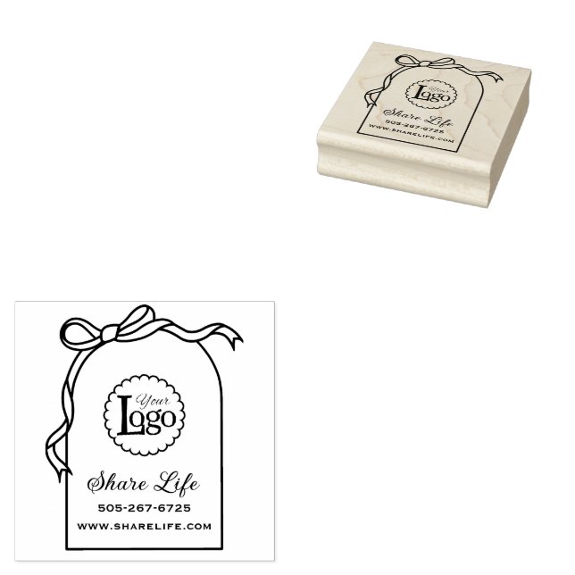 Wedding Organizer Business Ribbon Wood Art Stamp (Stamped)