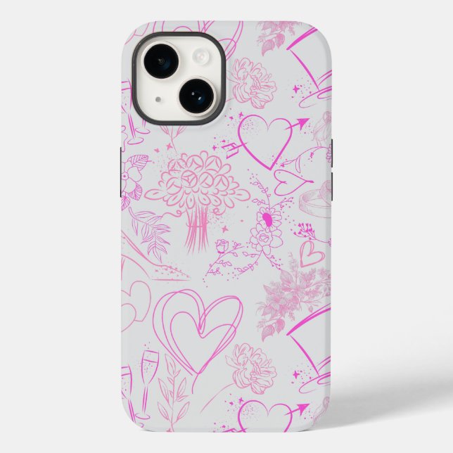 Wedding ornaments pattern 02 Case-Mate iPhone case (Back)