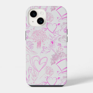 Wedding ornaments pattern 02 iPhone 14 case