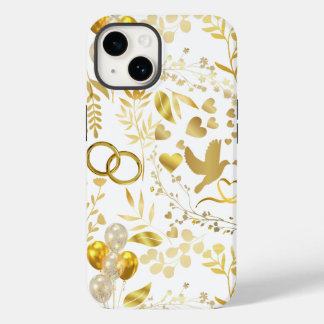 Wedding ornaments pattern in Gold 02 Case-Mate iPhone 14 Case