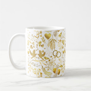 Wedding ornaments pattern in Gold 02 Coffee Mug