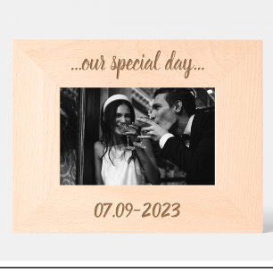 Wedding Our special day Custom wooden photo frame