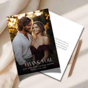 Wedding Overlay Photo Couples Shower Photo Thank You Card