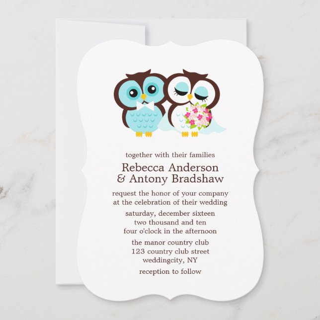 Wedding Owls Invitation (Front)