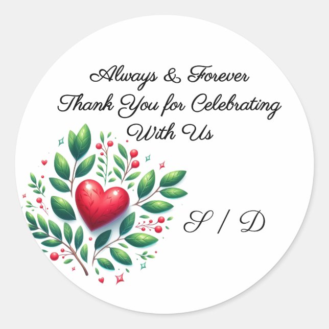 Wedding Packaging Sticker (Front)