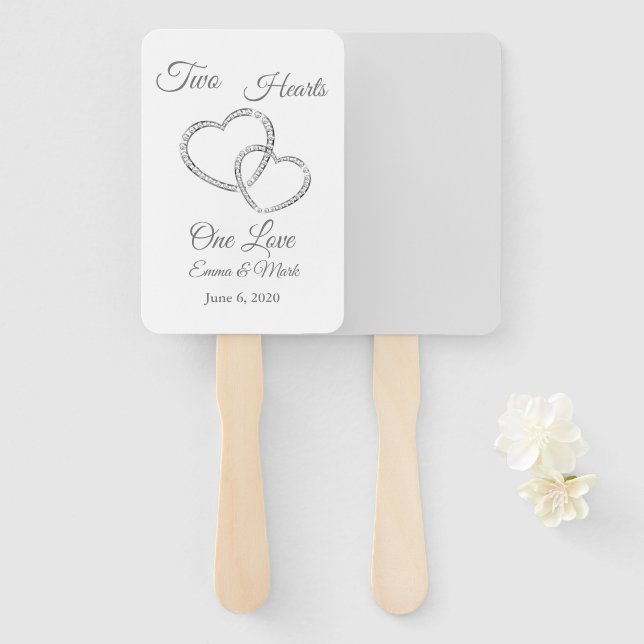 Wedding Paddle Fan (Front and Back)