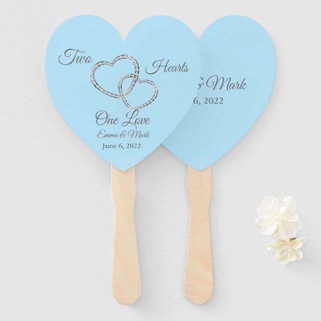 Wedding Paddle Fan (Front and Back)