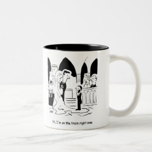 Wedding Pageboy is "On the Train" Two-Tone Coffee Mug