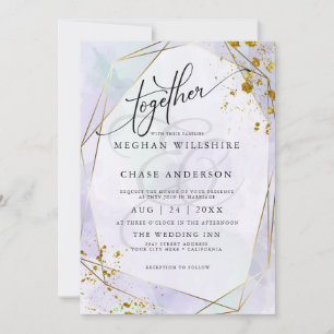 WEDDING   Pale Lilac Seafoam Green Gold Jaspé